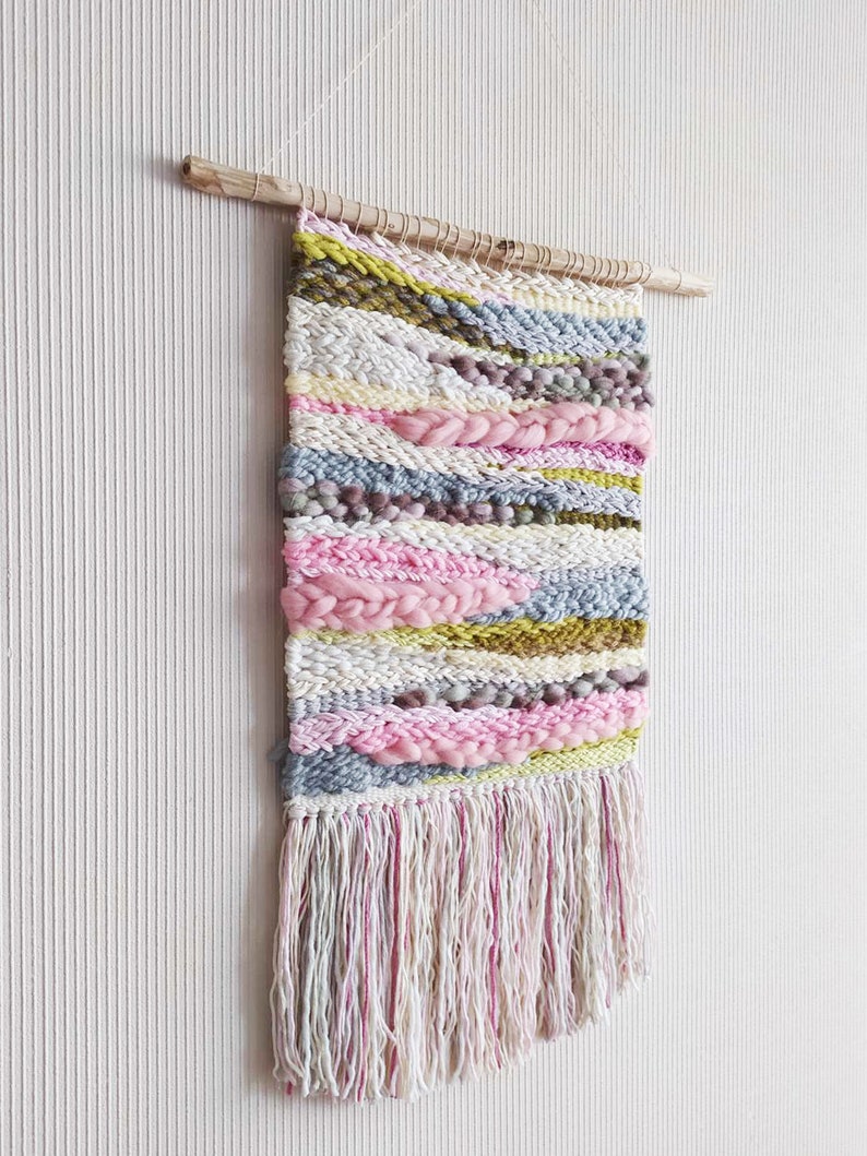 Woven Wall Hanging Tapestry Weaving Wall Art Decor Modern image 4