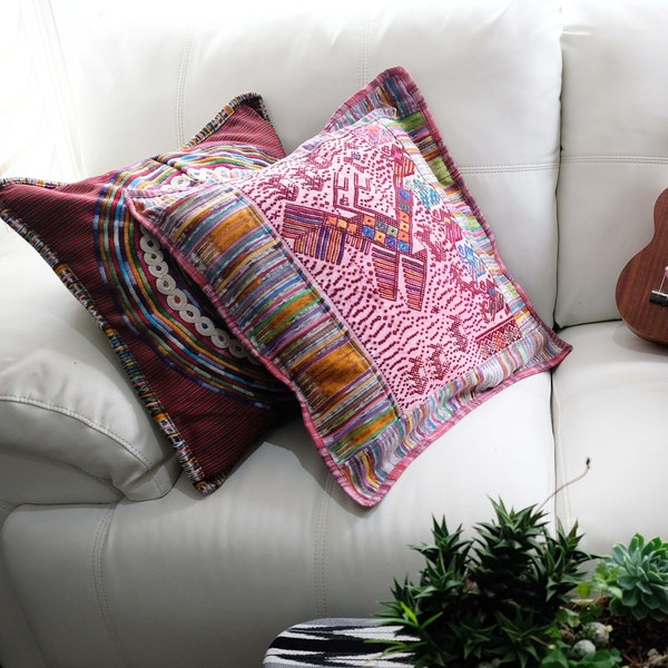 Guatemalan / Pillow Case / recycle Textile / home decor / decorative cushion/