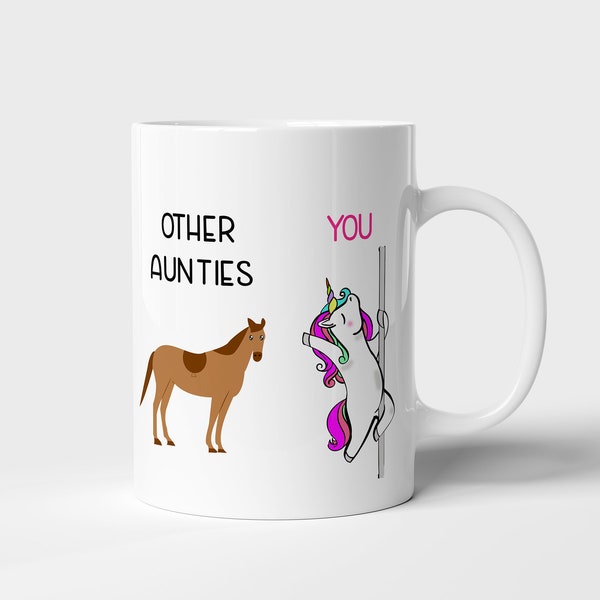 Unicorn mug, pole dancing unicorn, ceramic mug, 11oz mug, gift for her, gift for Aunt, mug, Stocking filler