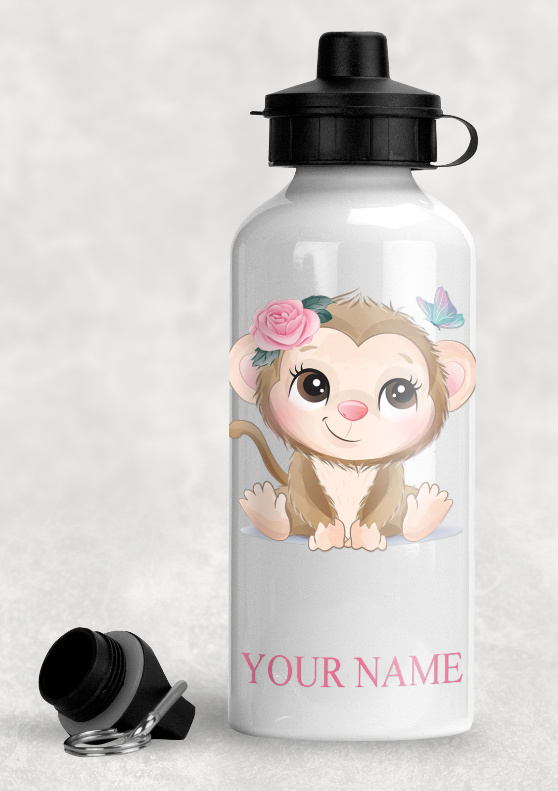 Personalized water bottle cute monkey bottle monkey water Etsy 日本