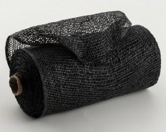 10" Poly Burlap Mesh - Black (10 yards)