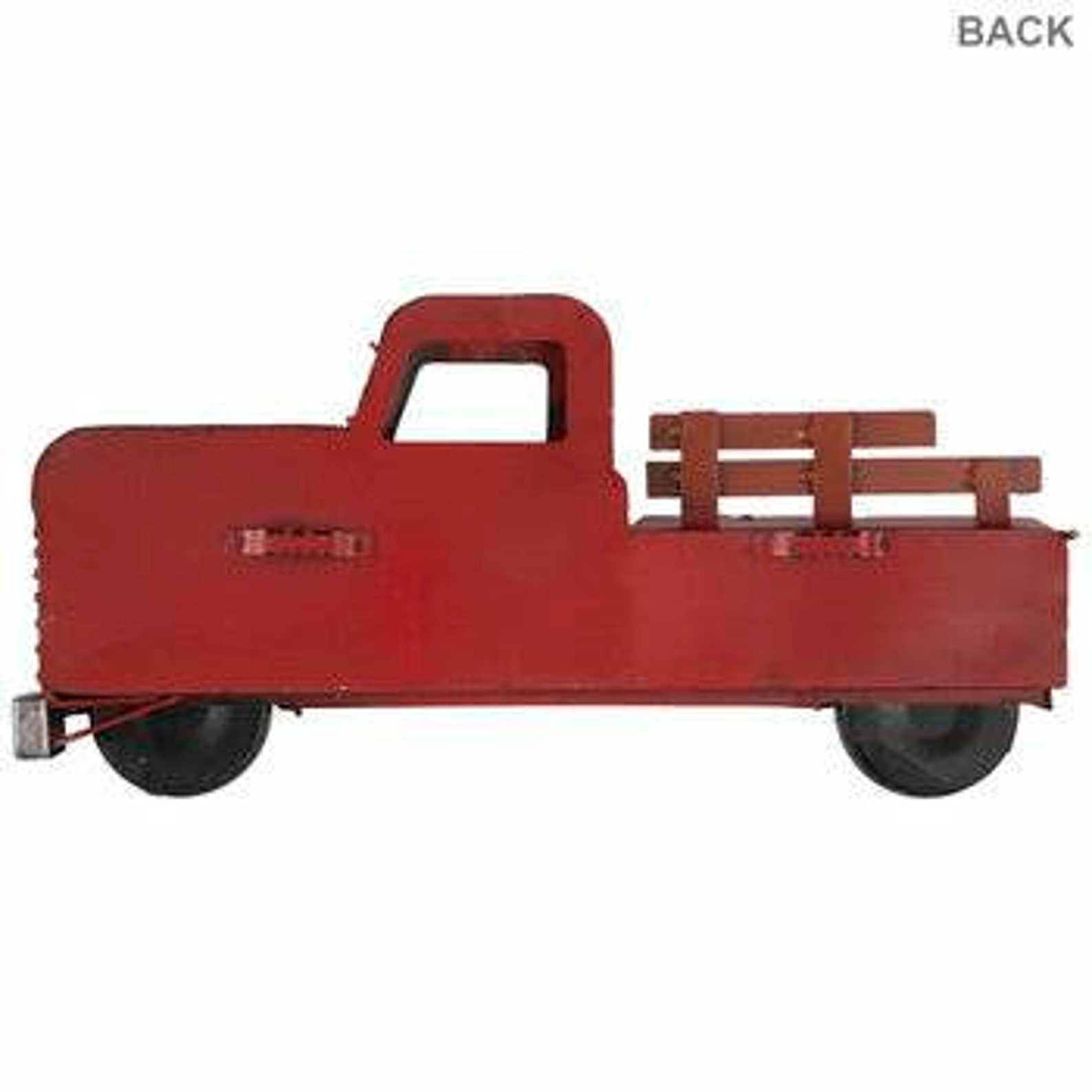 Red Vintage Truck Metal Wall Decor Etsy