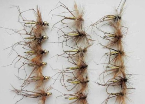 Boxed Trout Flies 24 Daddys and Hoppers Flies in a lanyard Fly Box.