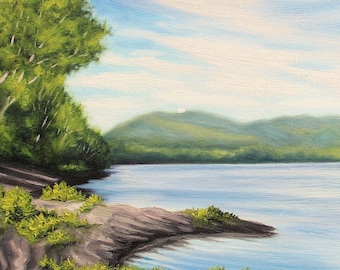 Vista dalle impronte dei dinosauri a Holyoke, MA - Stampa artistica