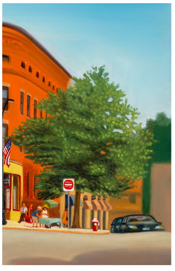 Art & Collectibles Giclée Massachusetts A View of Downtown Northampton