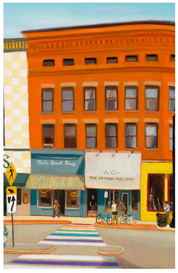 Art & Collectibles Giclée Massachusetts A View of Downtown Northampton