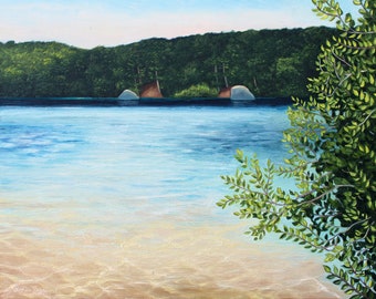 Nickerson State Park in Brewster, Massachusetts; Fine Art Print of Oil Painting