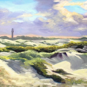Pilgrim Monument in Provincetown from the Sand Dune Trail - Fine Art Print