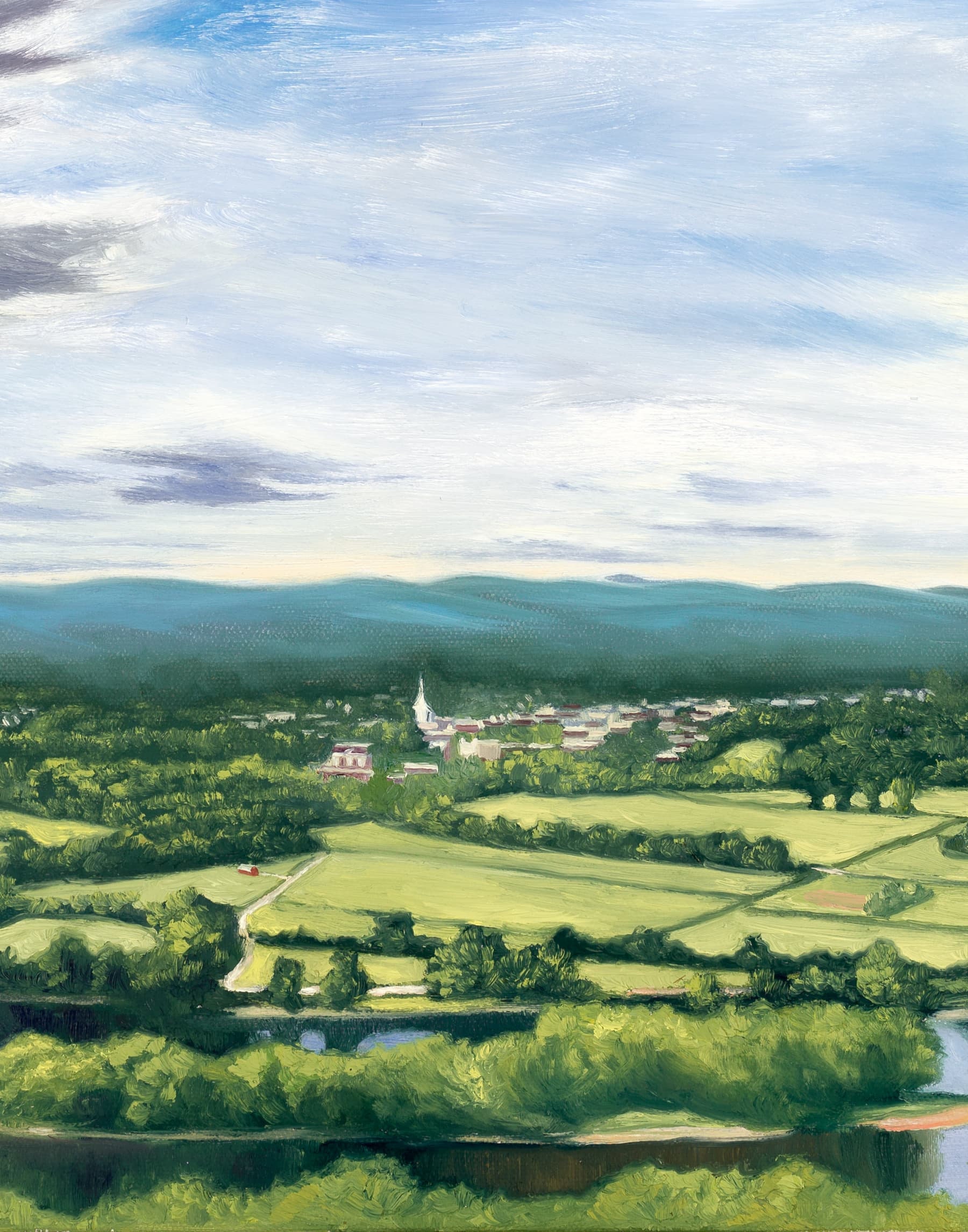 Art & Collectibles Giclée Massachusetts A View of Downtown Northampton