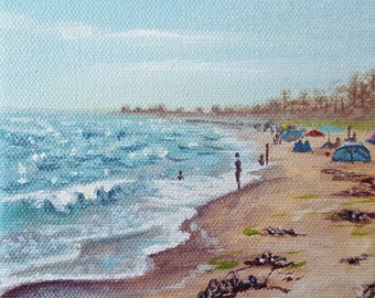 Scene from a Beach in Connecticut - 12" x 12" Fine Art Print on Paper