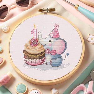 Baby Elefant Kreuzstich Stickmuster Stickvorlage Stickbild Elefant Stickbild Elefant Kreuzstich Stickdatei Geschenk Elefant bestickt