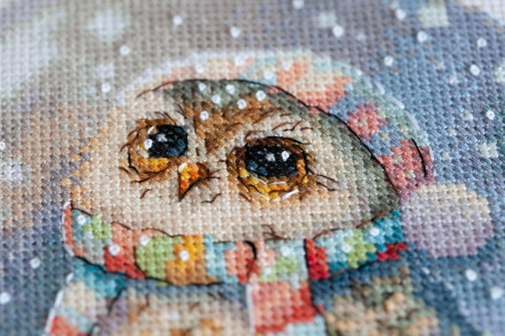 Snow Globe Owl Cross Stitch Pattern Pdf Cute Funny Winter Bird Pictorial  Embroidery Christmas Nursery Tapestry Digital Download 