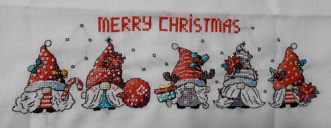 Christmas Gnome Cross Stitch Kit. DIY. Cross Stitch Kit. Funny Christmas  Gnome. Winter Cross Stitch Kit. Cross Stitch Set. Christmas Gift. 