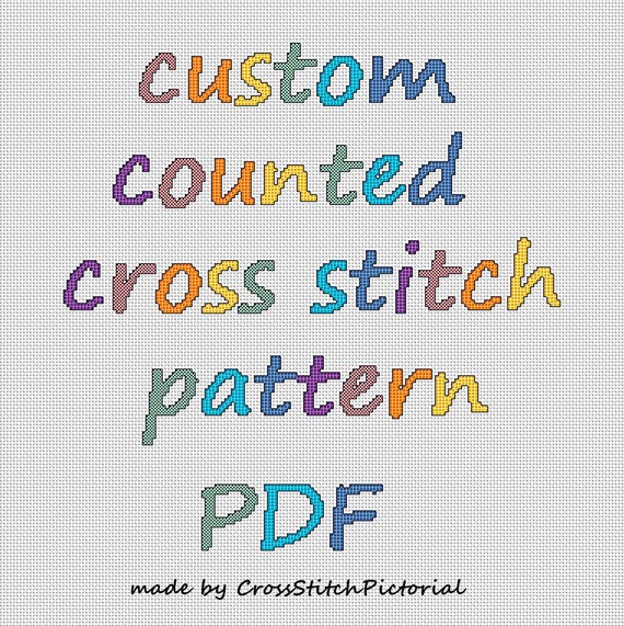Custom Cross Stitch Pattern Pdf Commission Cross Stitch Etsy