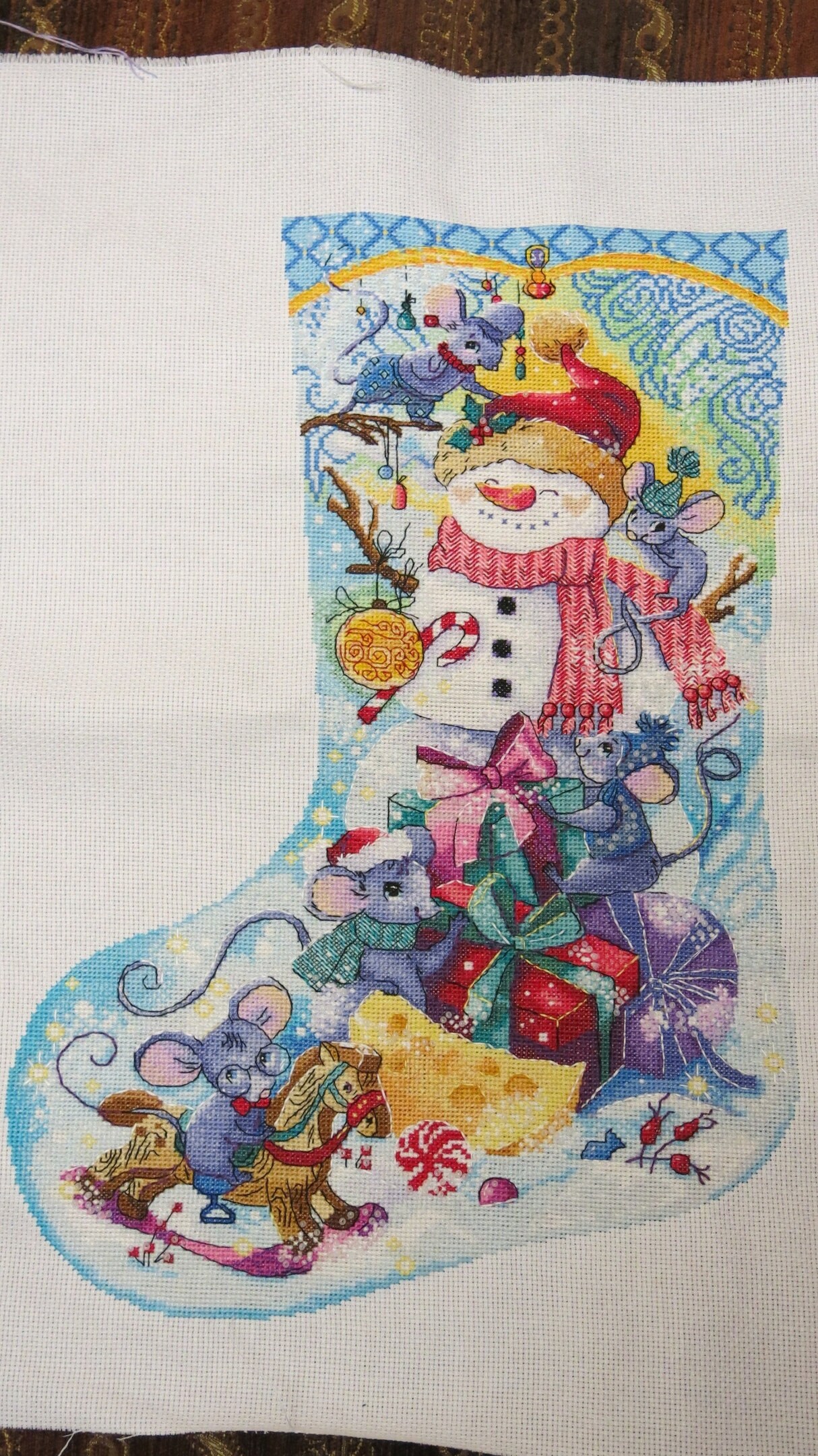 Mices Christmas Stocking Cross Stitch Pattern Pdf Winter