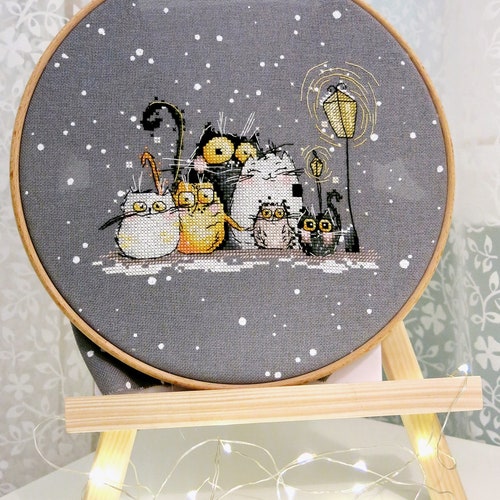 Cat and Dog Cross Stitch Pattern White Kitty Cross Stitch Etsy