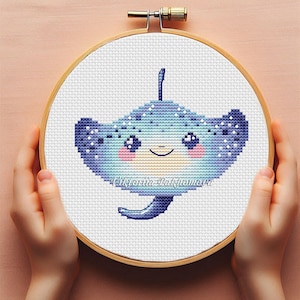 ベビーデビルフィッシュクロスステッチパターンpdf カラフルな海の生き物動物子供刺繍ミニ保育園の装飾かわいい新しい女の子男の子ベビーシャワータペストリー