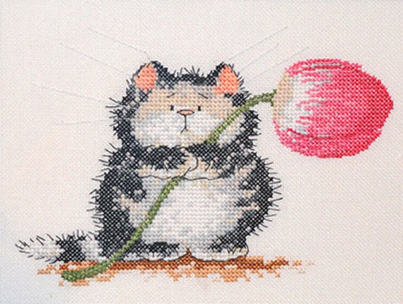 Completed Embroidery Kitten