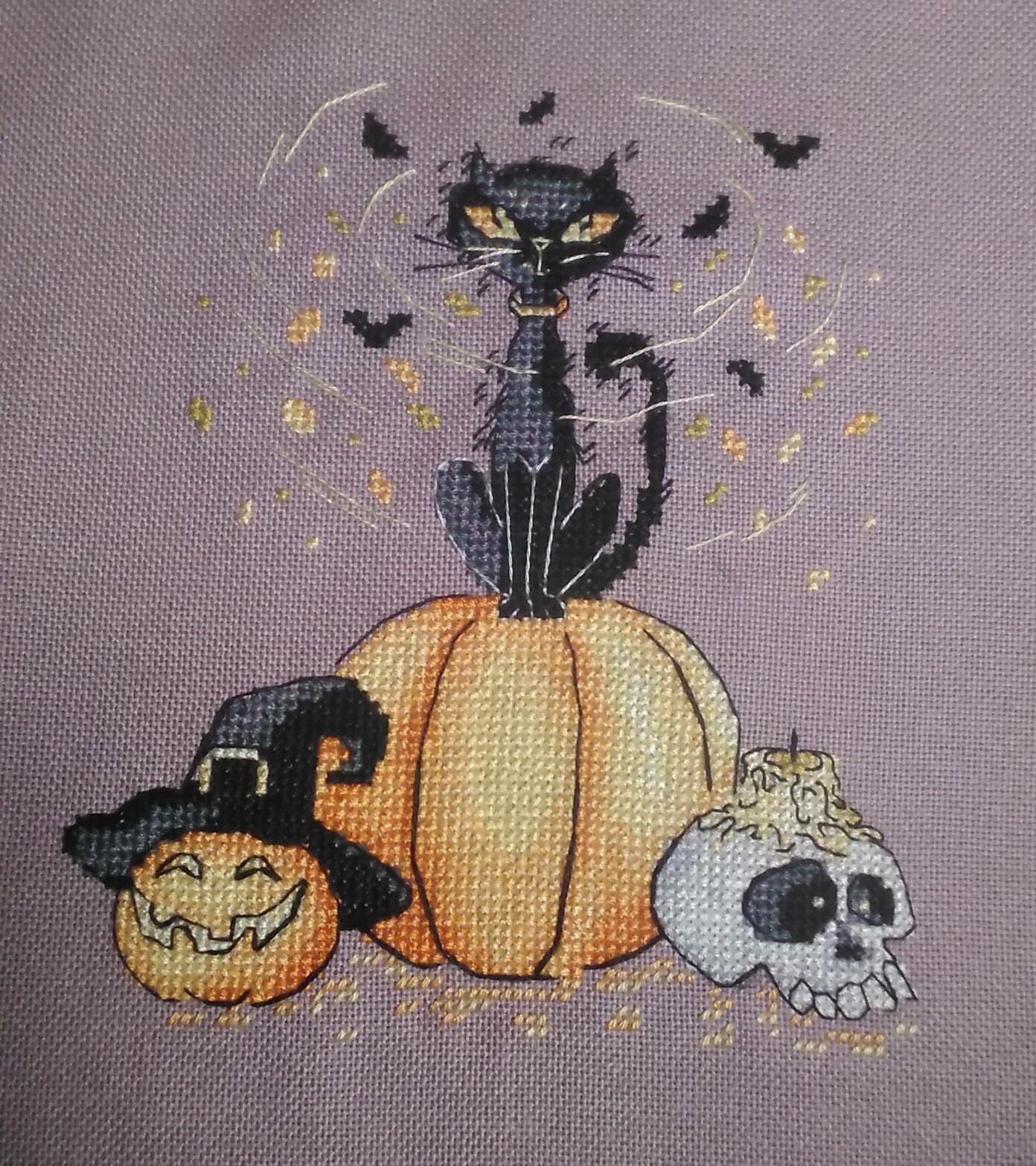 Stitch cross pumpkin pattern trio charts