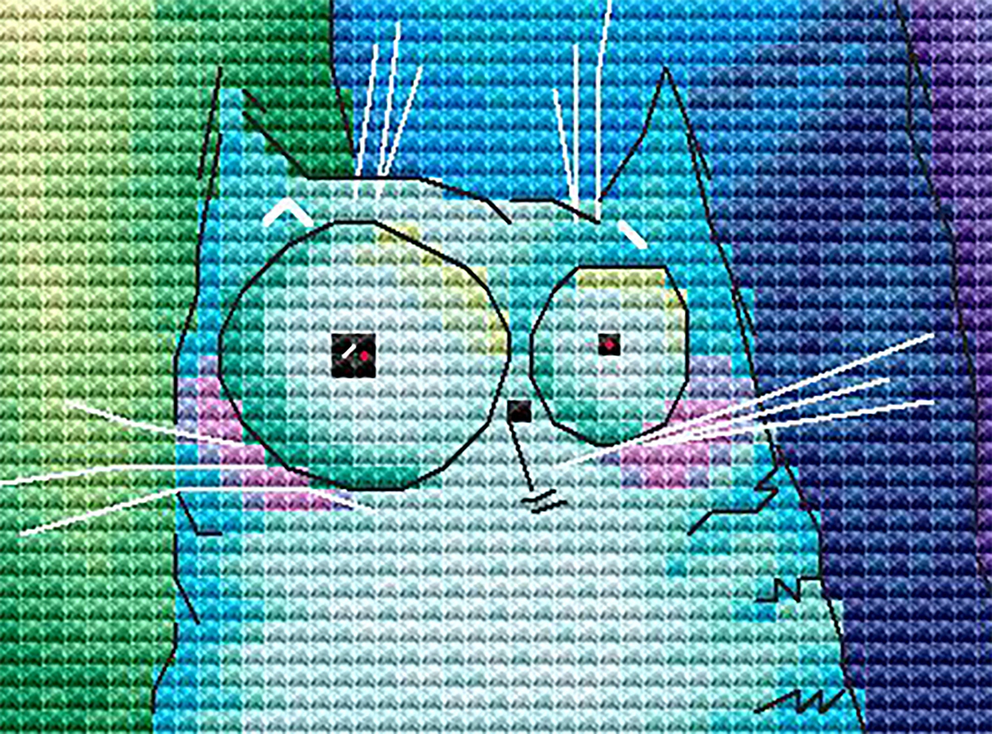 Rainbow Cat Cross Stitch Pattern Pdf Cat Orange Cross Stitch Etsy Canada