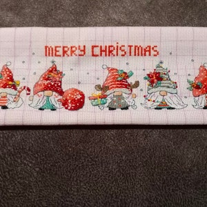 Christmas gnome cross stitch pattern pdf Funny bookmark ornament embroidery diy Nordic leprechaun nursery wall decor birthday gift for her image 9