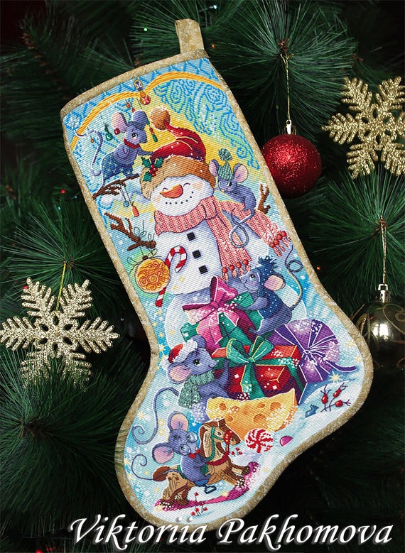 Christmas cross stitch stockings deals