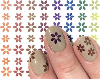 Autumn Flower Nail Art Water Decals