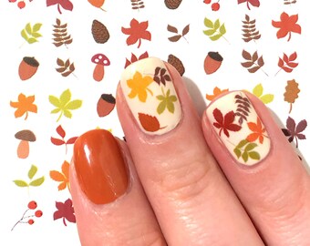 Autumn Leaves Nail Art: Fall Sticker Decals
