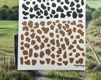Cow Print Nail Decals - Animal Print Nail Art