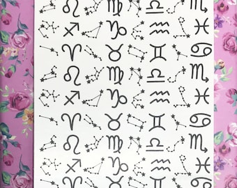 Nail Water Decals zodiac astrology horoscope universe