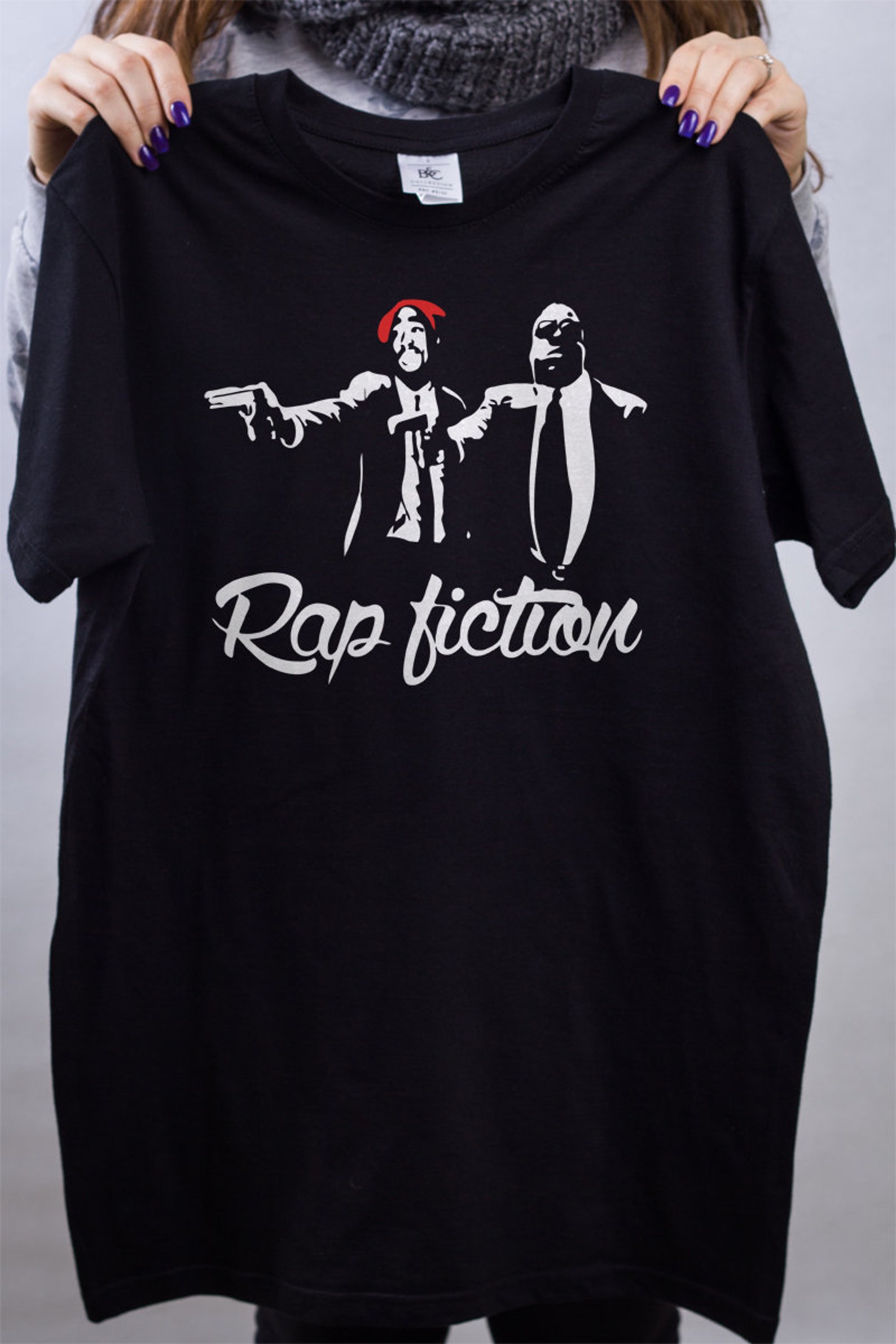 Tupac x Notorious B.I.G. 'Rap Fiction' T-Shirt | Etsy