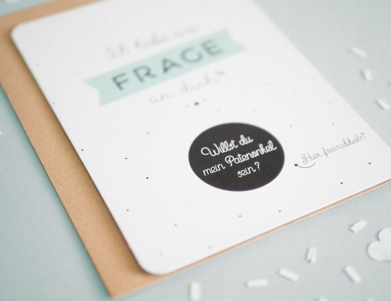 Rubbelkarte Patenonkel Willst Du Mein Patenonkel Sein Geburt Kindtaufe Kindtaufegeschenk Geschenke Für Patentonkel