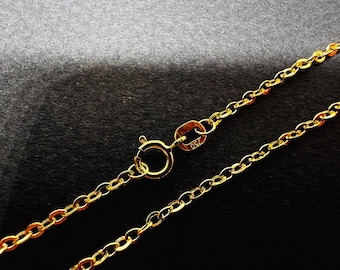 18k solid yellow gold chain 45 cm 1.70 mm 750/1000