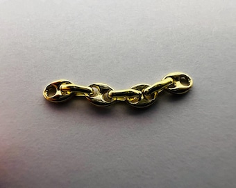 Cadena con colgante de grano de café en oro amarillo macizo de 18 quilates (750/1000).