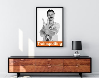 BEGBIE - Trainspotting - Cult Movie Poster - featuring Mad Bad BEGBIE - V Sign Poster - Robert Carlisle