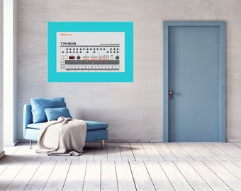 Iconic ROLAND TR909/TR808/TB303/TR606  - Analogue Synth Poster Pack - In sizes A4 - A0 - 4 for the price of 3.