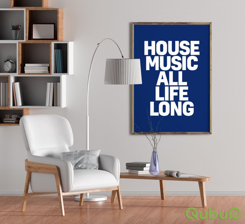 House Music All Life Long Portrait Poster A4 A0 Defected Records. Etsy UK