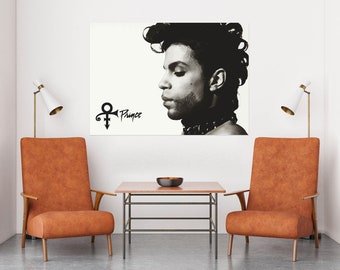 Prince Portrait Poster, Prince Rogers Nelson, Prince Wall art, Prince music print, Music wall art, Poster Print - In sizes A4 - A0