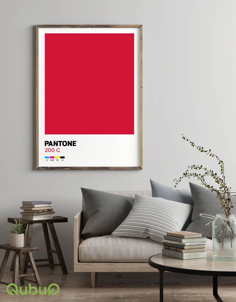 PANTONE® 200C POSTER Vibrant RED Pantone® Colour Poster | Etsy