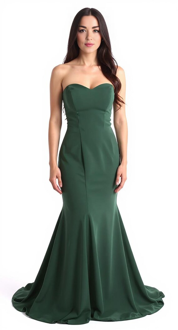 fishtail green dress Resplendent Fishtail Gown & Floral Embellished Cape  kalisa