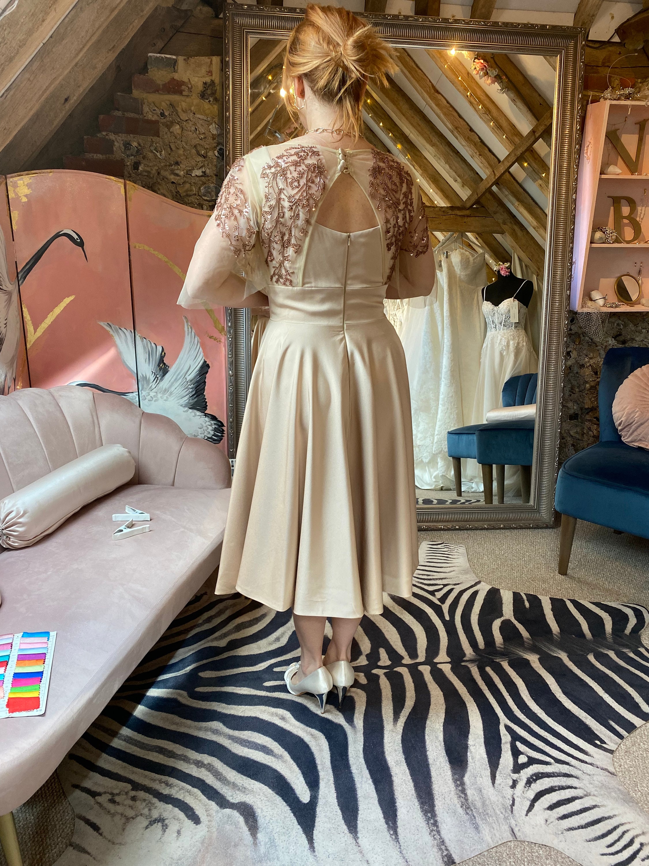 champagne crepe dress Julia Crepe Maxi Bridesmaid Dress