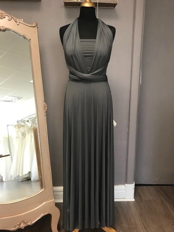 Infinity Dress Slate Grey Maxi Dress Infinity Dress Silver Maid Of
