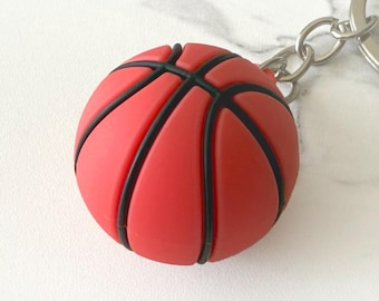 Handmade Basketball Keychain – Mini Ball Keyring | Gift for Basketball Fans, Players, Coaches & Kids