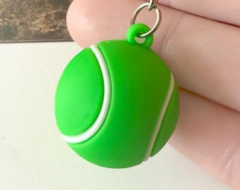 Handmade Tennis Ball Keychain – Sport Keyring | Gift for Tennis Players, Coaches, Teams & Fans