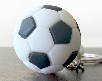 Handmade Soccer Ball Keychain – Sport Keyring | Gift for Football Fans, Players, Kids, Coaches & Teams