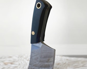 Handmade Black Knife Butcher with Wood Handle | Forged Blade | Collector Gift | Rustic Decor | Not a Toy