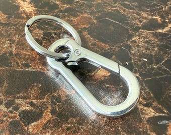 Metal Carabiner Keychain | Car Lover Gift | Metal Automotive Keyring | Mechanic Gift | Handmade Style Garage Accessory