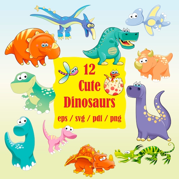 Download Dinosaur Svg Dino Baby Party Cute Dinosaur Png Dinosaur Etsy