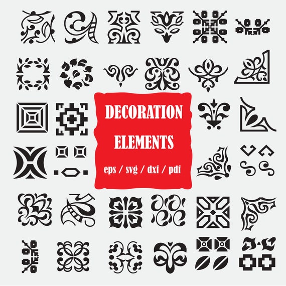 Download Decorative Elements Svg Grunge Svg Swirl Svg Flourish Svg Etsy