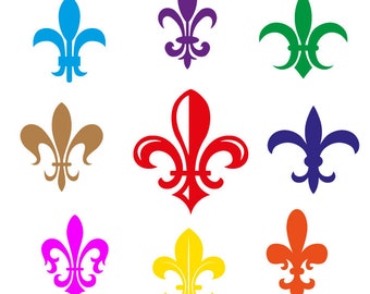 Fleur de Lis Svg Cut File, Fleur de Lis Silhouette, Fleur de Lis ornament, Fleur De Lis Silhouette, Fleur De Lis Clipart, Instant download